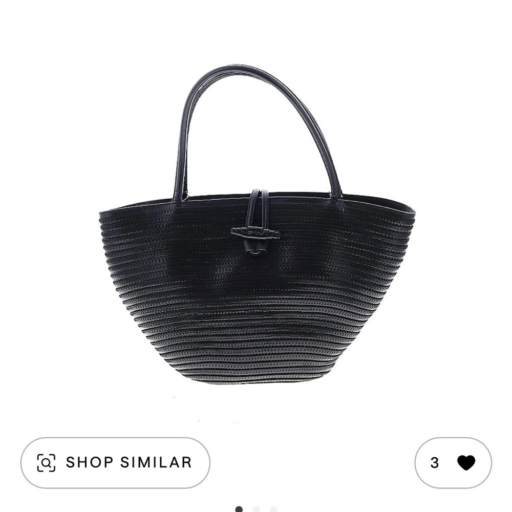 Talbots Black Textured Tote Bag